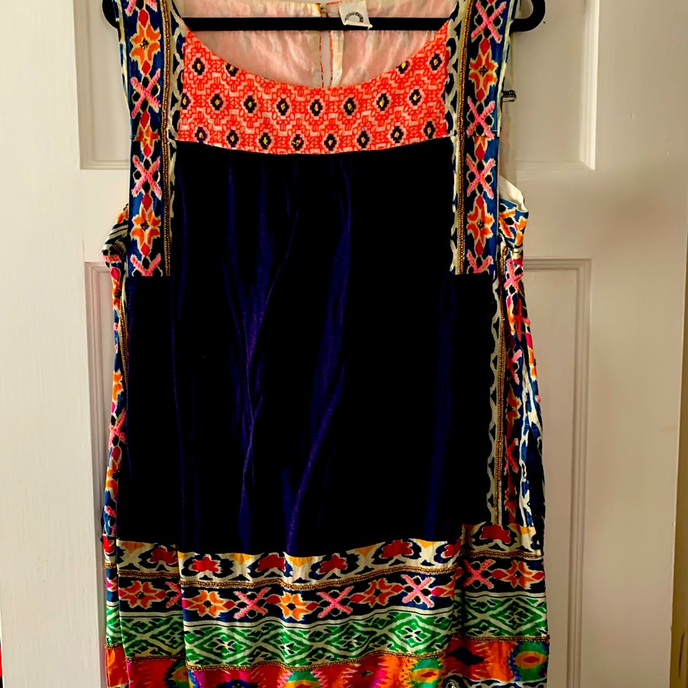 Beautiful embroidered tunic top or mini dress from Anthropologie